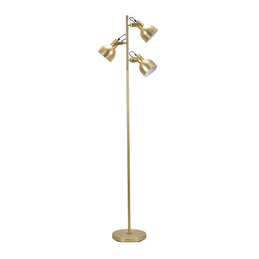 ValueLights | Gold Metal 3 Arm Spotlight Head Adjustable Floor Lamp | Floor Lamps & Torchieres, Home Décor & Improvement Essential