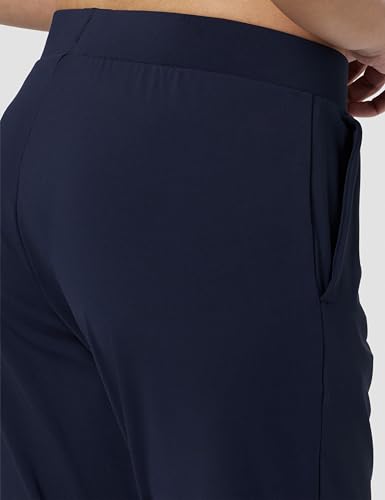 Image of Enamor Mid Rise 7 /8th Length Drawstring Closure Travel Pants for Women - Relaxed Fit, Quick Dry, Antimicrobial - E068