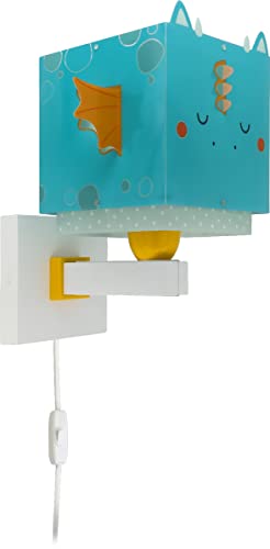 Dalber kinder Wandlampe, Kinderlampe Wandleuchte, kinderzimmer Little Dragon Drachen Tiere, 64389, E27