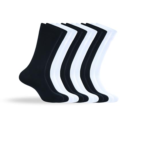 Men's Dress Socks Cotton Blend, Formal, Moisture-Wicking socks, Breathable, Comfortable Socks for Office, Business, Suits