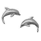 Corinna-Maria 925 Sterling Silver Dolphin Earrings Studs Tiny Mini Stainless Steel Posts and Backs