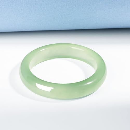 Gemstone Bracelet for Women, Lake Green Jadeite Bangle, Elegant Round Bead Design, Perfect for a Woman's Birthday Gift4