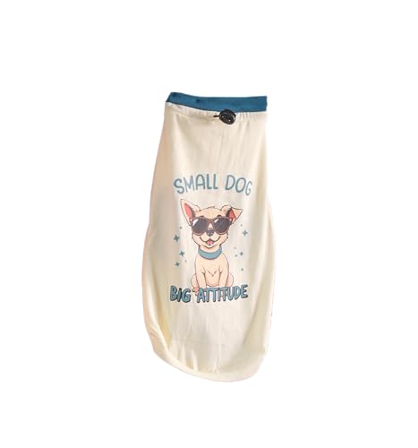 Image of Thunder Tails Premium Cotton Dog T-Shirt | Adjustable Neck | for Small Dogs | Butter Yellow | Large | for Small Dogs Like Shih Tzu, Chihuaha, Poodle, Pug