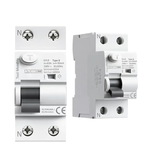 RCCB Tipo B 2P 40A 30mA Interruptor Diferencial Superinmunizado para Corriente Continua