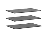 xonox.home – Einlegebodenset 77x2x33 cm in Anthrazit – 3-teiliges Set aus Einlegeböden zur Erweiterung Ihrer Schrankorganisation – Robuste Ablagefächer für eine strukturierte Aufbewahrung