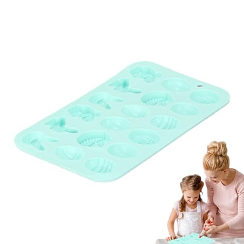Nankoyal Molde de Silicona para Chocolate | Apto para Lavavajillas y Antiadherente - Figura de Conejo de Pascua para Chocolate de Silicona - Para Pudín Gelatina Brownie Truffles Gominola Fondant Niñas
