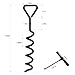 Eurmax USA Trampoline Stakes Heavy Duty Trampoline Parts Corkscrew Shape Steel Stakes Anchor Kit with T Hook for Trampolines -Set of 4 Bonus 4 Strong Belt,Black