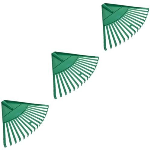 GAROZATION 3piezas Rastrillo De Jardín Ligero y Resistente para Limpieza Escombros Herramienta De Jardinería Funcional para Uso Exteriores