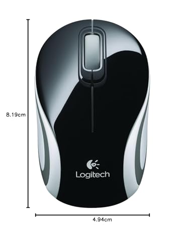 Logitech M187 Ratón Inalámbrico Portátil, 2.4 GHz con Receptor USB, Seguimiento Óptico 1000 dpi, PC/Mac/Portátil, Negro