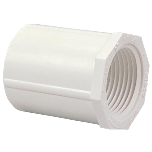 NIBCO Fig No 435-005, 1/2 in. PVC Female Adapter Slip x Female Iron Pipe Thread (FIPT), Schedule 40, Threaded