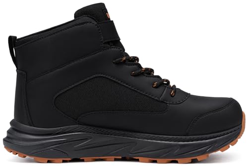 Steel Toe Boots for Men Work Boots Safety Puncture Proof Construction Steel Toe Shoes Safety Work Shoes Comfortable Warm Zapatos de Trabajo para Hombres (11.5, Black)2