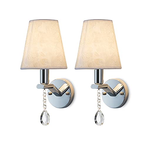 Applique murale tissu lot de 2 pour éviter l'éblouissement, lampes murales de chevet vintage