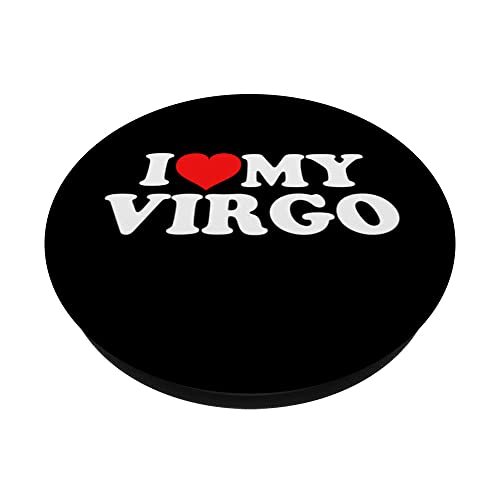 I Love My Virgo PopSockets Swappable PopGrip, Black - Image 2
