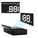 Head up Display Car GPS Digital Speedometer, Car Digital GPS Hud, USB Cable Plug and Play, Automatic Brightness Adjustment, Large Font Display with Sunshade, for Cars, Trucks & Motorcycles(White,MPH)
