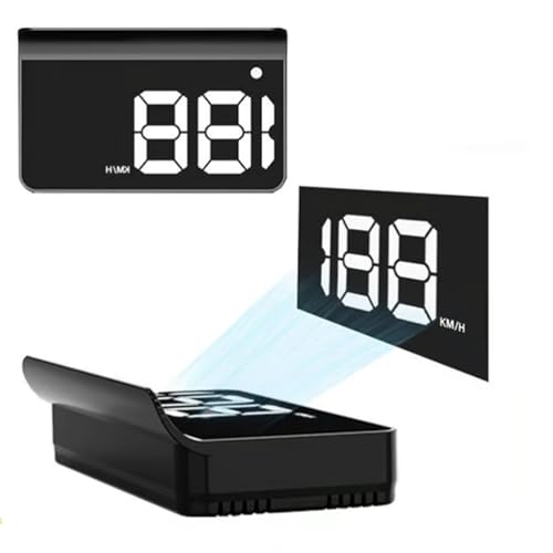 Head up Display Car GPS Digital Speedometer, Car Digital GPS Hud, USB Cable Plug and Play, Automatic Brightness Adjustment, Large Font Display with Sunshade, for Cars, Trucks & Motorcycles(White,MPH)