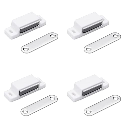 Navaris Ferma Anta Magnetico - Set 4 Ferma Sportello - Chiusura Magnetica per Ante - Calamite per Mobili Chiusura - Chiusure Magnetiche - Magneti Mobili Porte Armadi Cassetti - Forza di Tenuta 14 kg