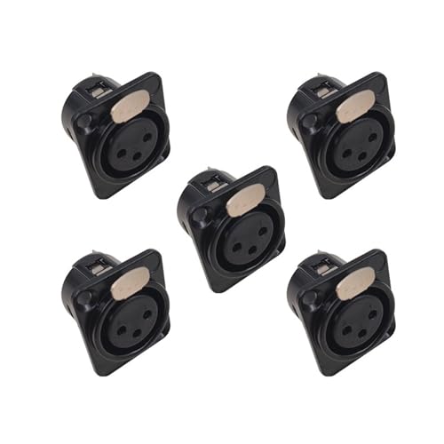 Enchufe XLR de metal YS145 duradero para microfonos con acabado premium pack de 5