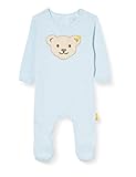 Steiff Unisex Baby Romper Kleinkind-Schlafanzüge, Blau, 50