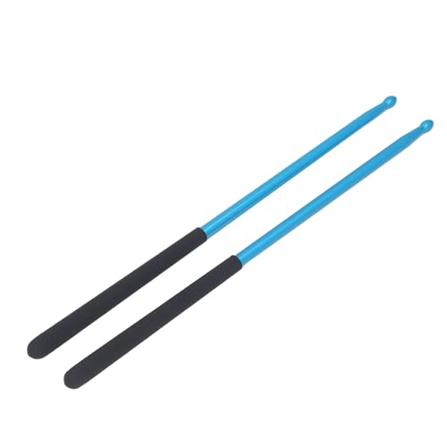 Baquetas profesionales de aluminio para batería 5A azul miniatura 5