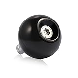 Tailande 38 mm リールハンドルノブ シマノ(SHIMANO) Type A＆ダイワ(DAIWA)Type S 用 レガリス ツインパワー ストラディック セドナ 22サハラ アルミ製 パワーハンドルノブ 交換 ジギング 青物 海釣り パワーゲーム (本体は黒、アクセントはシルバー)