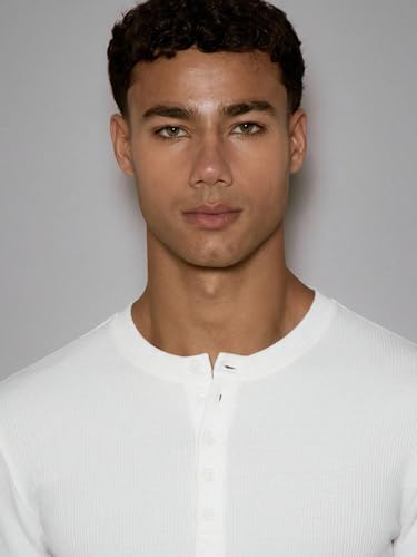 Image of The Modern Soul Men's Waffle Knit Henley Half Sleeve Tshirt for Men