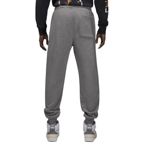 Jordan Brooklyn Fleece Men's Pants (FV7277-091, Carbon Heather/White)2