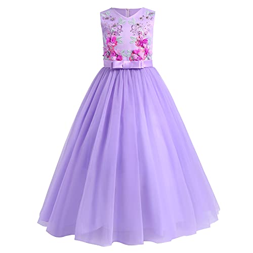 Vestido de fiesta para niña de tul elegante para desfiles y cumpleaños de 3 años