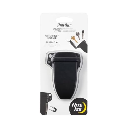 Nite Ize KBS-01-R7 Hideout, Waterproof Magnetic Key Hider Attaches Non Metal Surfaces, Original, Black