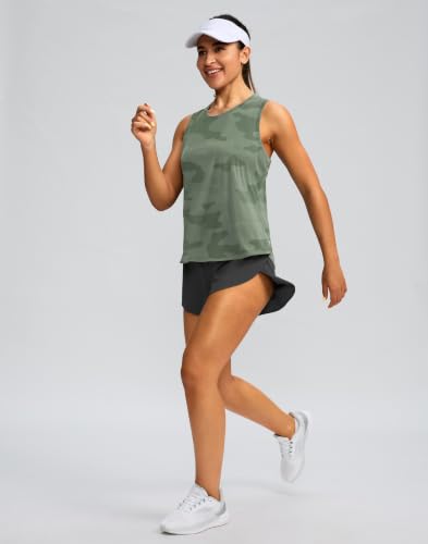 Image of Women's Workout Tops Racerback Athletic Tank Tops Sleeveless Loose Fit Yoga Running Gym Shirts for Women
