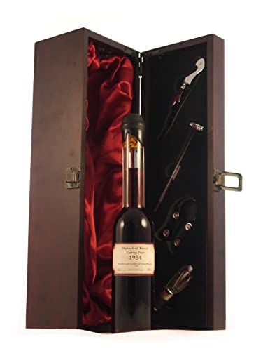 Harvey's of Bristol Vintage Port 1954 (Decanted Selection) 20cls in einer mit Seide ausgestatetten Geschenkbox, da zu 4 Weinaccessoires, 1 x 200ml Cover
