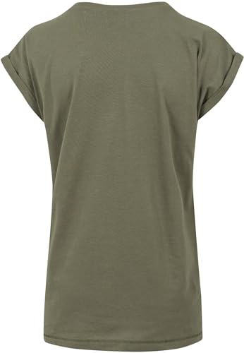 Urban Classics Ladies Extended Shoulder Tee, Camiseta Mujer, Olive, XS