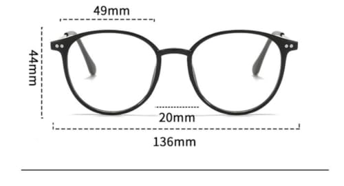 Image of Shiratori Retro Round Blue Light Blocking Glasses for Women Men, Lightweight Metal Temple Eyeglasses
