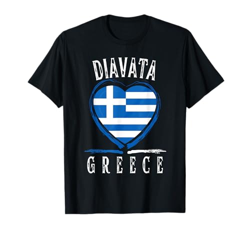 Greece Flag Heart Diavata City Camiseta