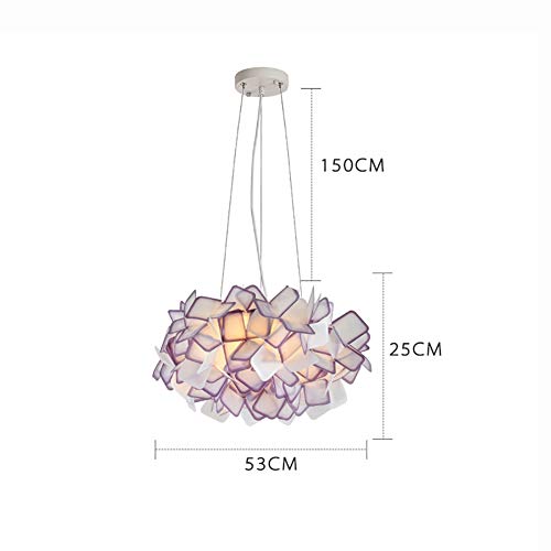 Lustre LED postmoderne bleu pour illuminer une chambre parentale