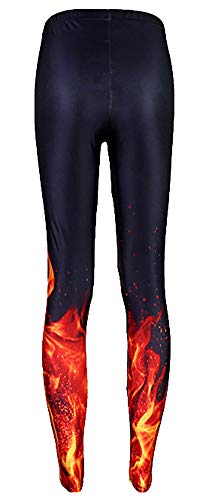 Image of QZUnique Leggings for Women, Halloween Full-Length Printed Legging Footless Elastic Yoga Pants, Regular and Plus Size