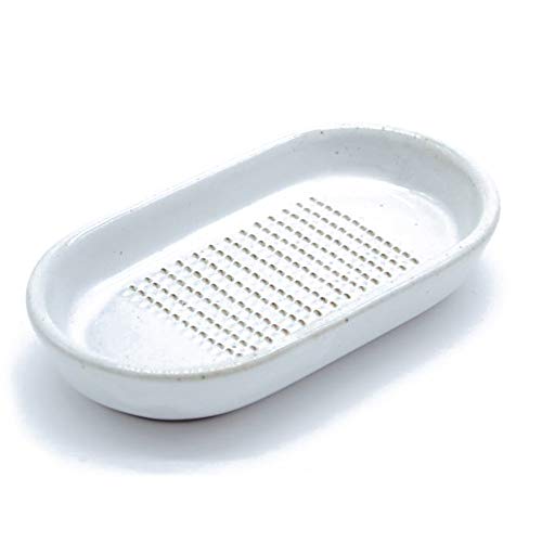Ceramic Grater, Made in Mie, Japan, Dishwasher-safe, White