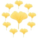 Beavorty 100 Stück Künstliche Ginkgoblätter Gelb Robustes Material Herbstdeko für Tisch Wand und Feier Ginkgo Blätter zur Bastel und Hochzeitsdekoration