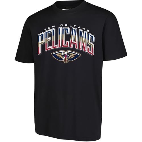 Ultra Game NBA Official Men’s Super Soft Supreme T-Shirt - Unisex, New Orleans Pelicans, Black, X-Large by Ultra Game - Used condition - US$6.83