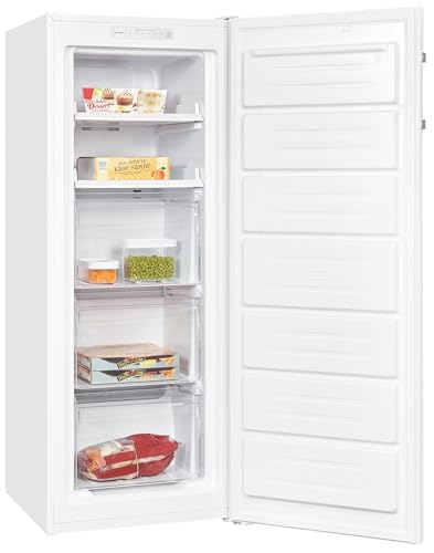 Exquisit® Congelador Vertical, 161L, Clase C, Color Blanco, 1 Puerta, Tecnologia No-Frost, Alarma Acústica de Puerta Abierta, Puerta Reversible, Consumo 132 kWh/año, Medidas 143x54x61,5 Cm.