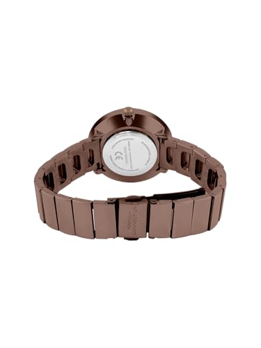 Image of French Connection Mop Brown Round Dial with Brown Stainless Steel Metal Strap Watch - for Womens FCN0128BRGM