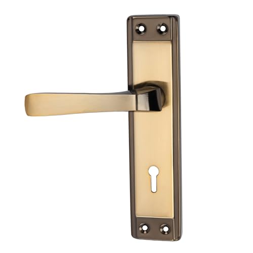 Image of Milton Mortise Lock Set with Lock Handle, Finish, Black Gold Finish, 7 Inch, MHI-539