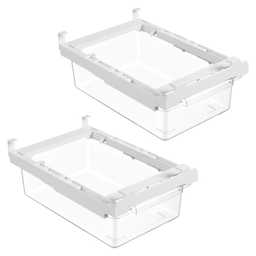 DAKFOOK Adjustable Slide‑Out Fridge Drawers