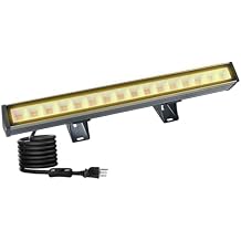 Warm White Wall Washer Light 17 Inch 2 Pack, 3000K Patio Flood Light 48W, IP66 Outdoor Bar Light for Landscape, Church, Yard, Garden, Building