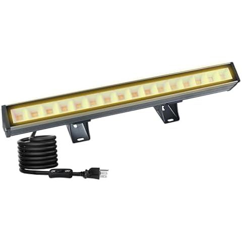 Warm White Wall Washer Light 17 Inch 2 Pack, 3000K Patio Flood Light 48W, IP66 Outdoor Bar Light for Landscape, Church, Yard, Garden, Building Cover