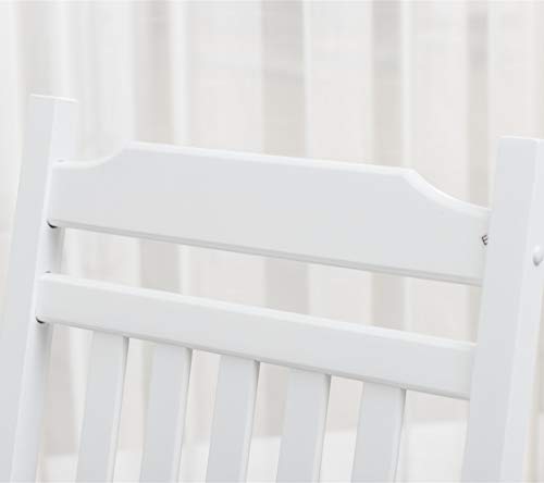 BplusZ KD-30W Wood Rocking Chair Porch Rocker Classic Outdoor White - Thumbnail 5