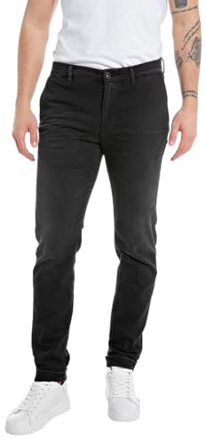 Pantalons homme Replay jean stretch et chino droit tendance mode masculine