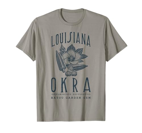 Louisiana Okra Vintage Botanical T-Shirt