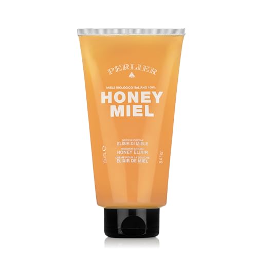 Perlier – Sulfate-Free Honey Miel Bath & Shower Cream, Gentle Hydrating Cleanser with Organic Italian Honey, Nourishing & Moisture-Retaining Formula, Soft Silky Finish, Comforting Sweet Scent