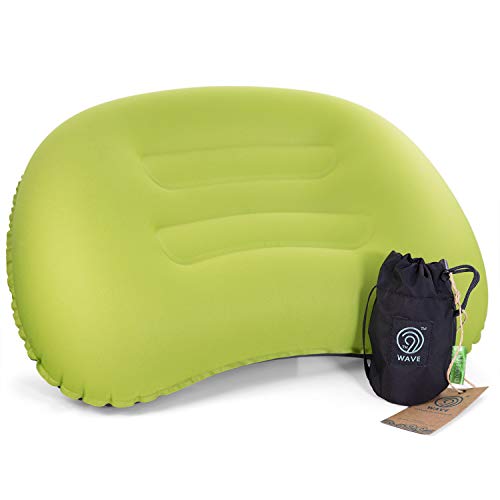 CLOUDPILLOW - Ultralight Inflatable Pillow for Camping, Hammock, Backpacking or Travel | Don't Leak air (Green)