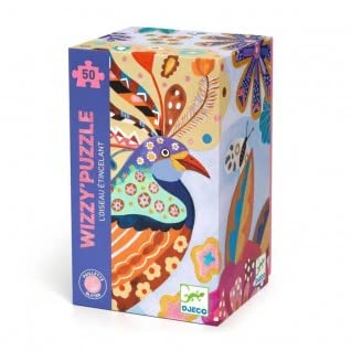 Preisvergleich Produktbild DJECO 37022 Twisty Glitzernder Vogel Puzzle Geschicklichkeitsspiele, bunt